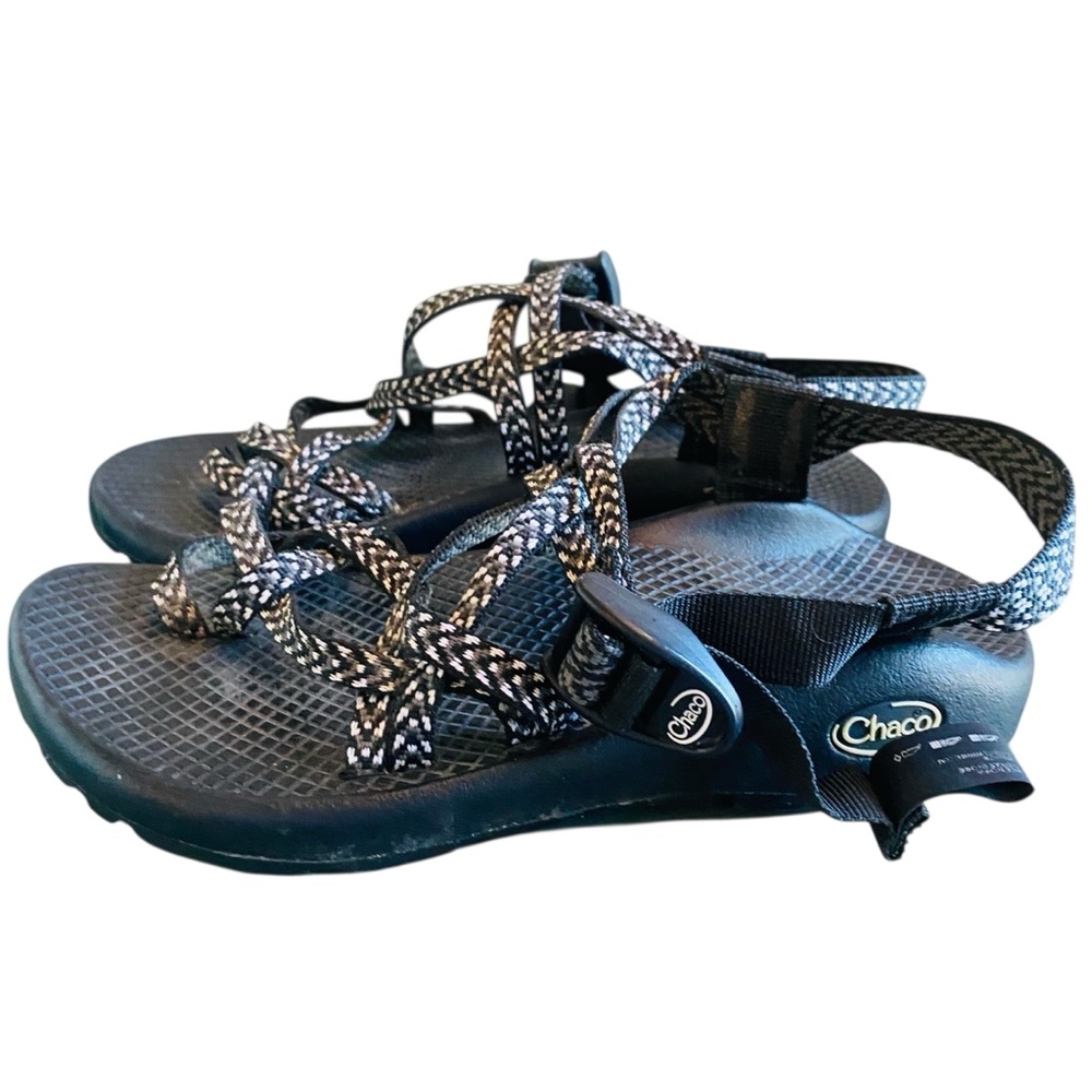 Chaco Classic ZX/2 Sandal Black White - Picture 3 of 12